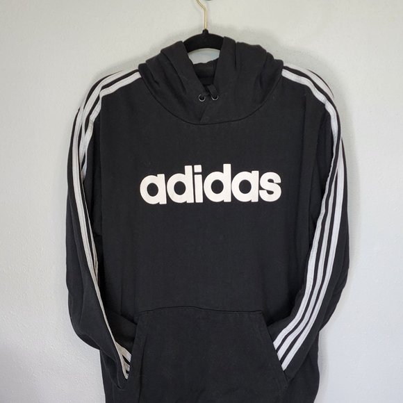 Adidas hoodie sweatshirt, NWT, size Men's large, heather gray - Picture 3 of 3
